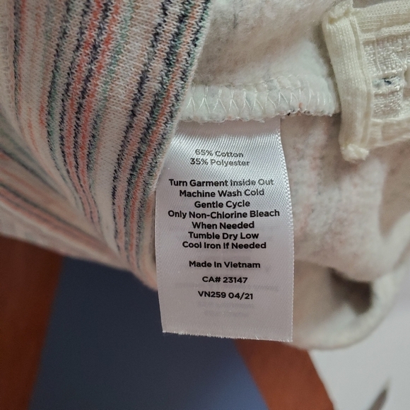 T by Talbots Turtleneck Sweatshirt Womens XS Peach Green Side Zip Long Sleeve - Picture 11 of 11